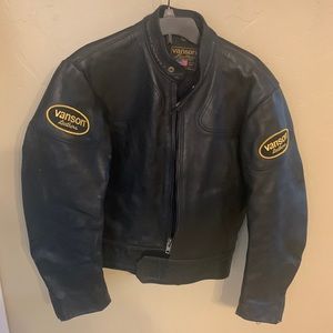 Vanson Racing Leather Jacket. Vintage size 44.